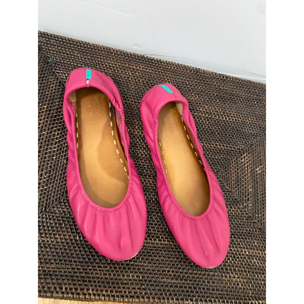 Tieks Ballet Flats Women 10 Pink Leather Foldable Balletcore Shoes